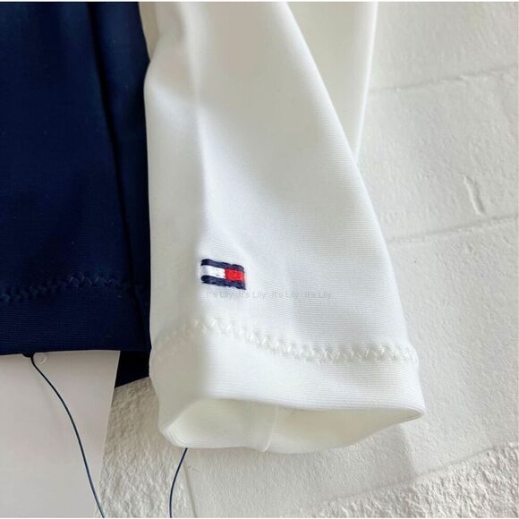 NWT Tommy Hilfiger Girls Two Piece Swim Suit Long Sleeve Set Size M 8/10 - Picture 2 of 8